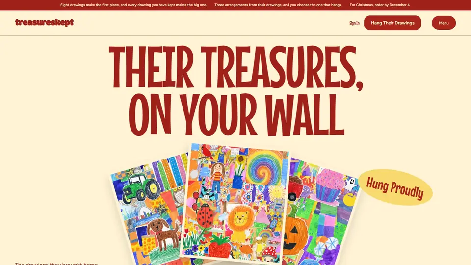 Treasures Kept on a desktop screen