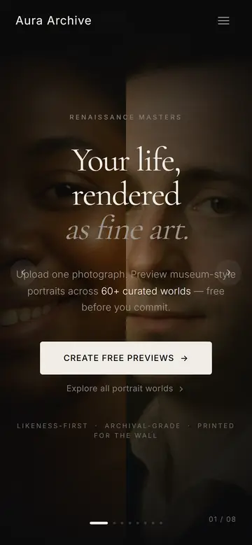 Aura Archive on a phone
