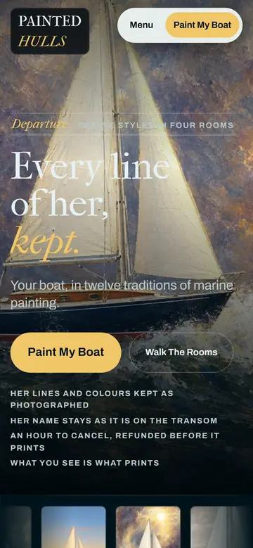Painted Hulls on a phone