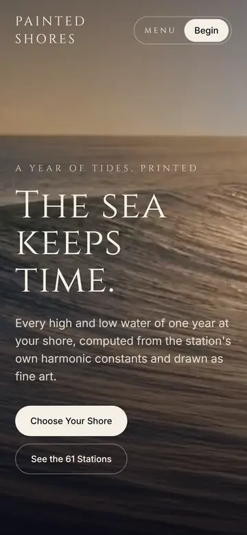Painted Shores on a phone