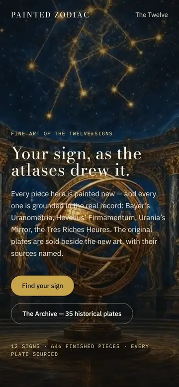 Painted Zodiac on a phone