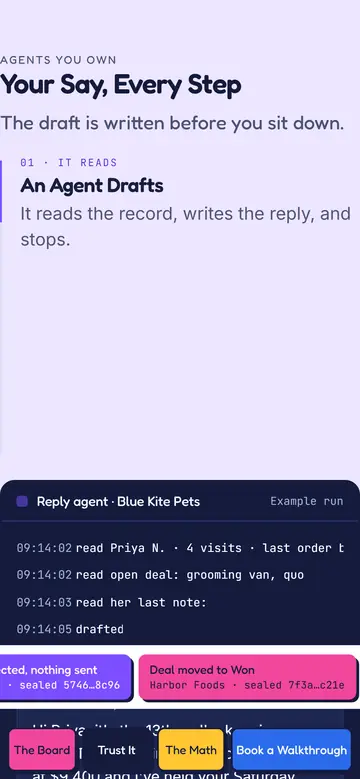 Purser on a phone
